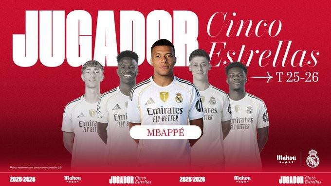 开云-3场打进3球，姆巴佩当选皇马8月最佳球员